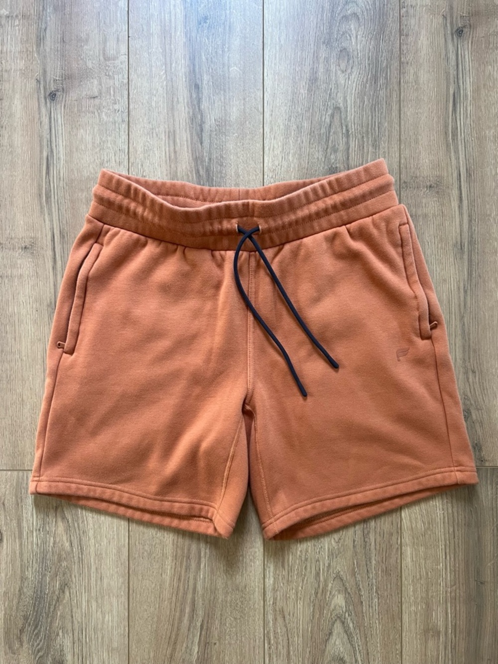 Fabletics Rust Orange Drawstring Sweat Shorts Medium